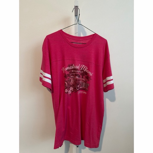 NWT NASCAR Homestead Miami Retro Tee Hot Pink | L - Picture 2 of 6
